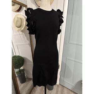 Gabby Isabella Women's Midi Sweater Black Dress Size Medium